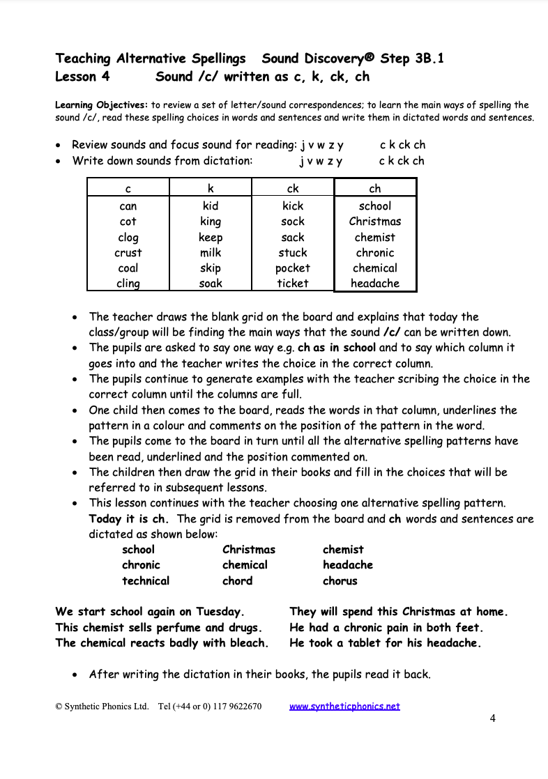 Big Book of Snappy Lesson Plans at Step 3B. Alternative Consonant Spellings. (BSL3B)