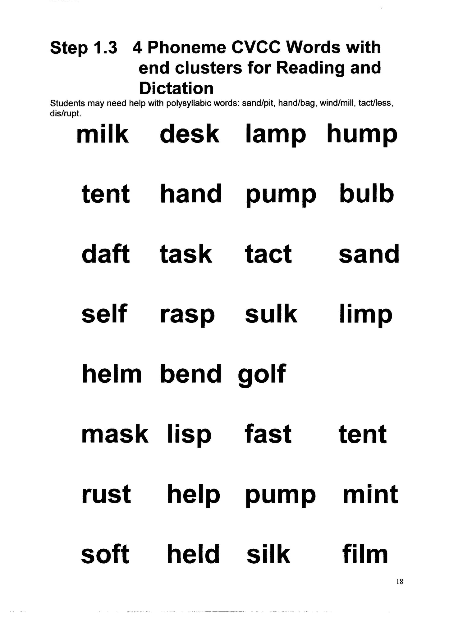 Sound Discovery Words and Sentences, Part 1. Steps 1-3 (SD2)