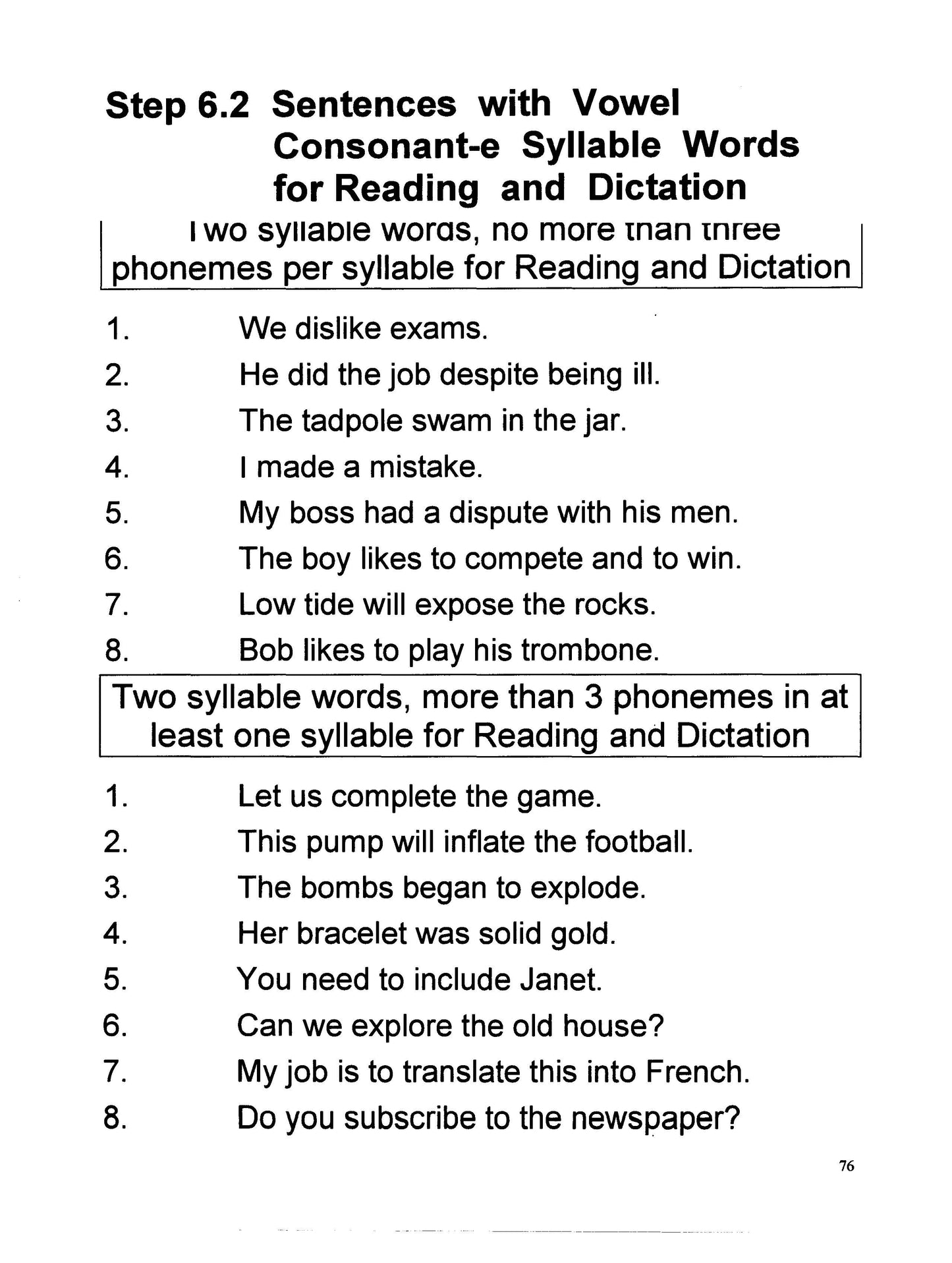 Sound Discovery Words and Sentences, Part 2. Steps 4-7 (SD3)